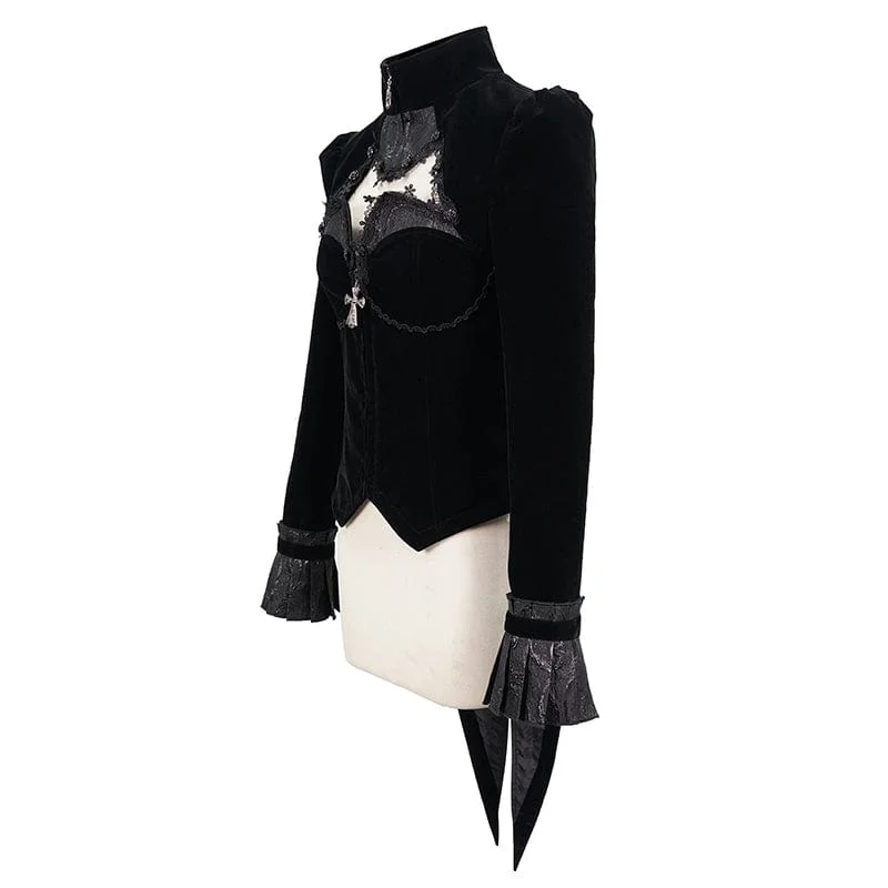 Women's Gothic Cutout Splice Swallow-tailed Jacket