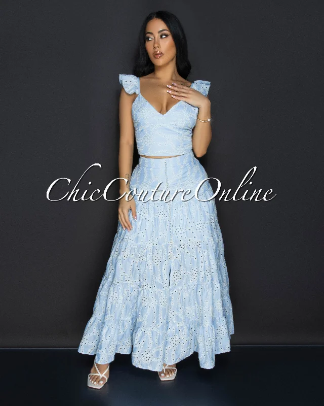 bona-baby-blue-ruffle-top-skirt-two-piece-set