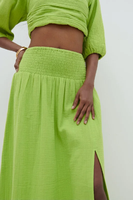 ingrid-ruched-maxi-skirt-lime