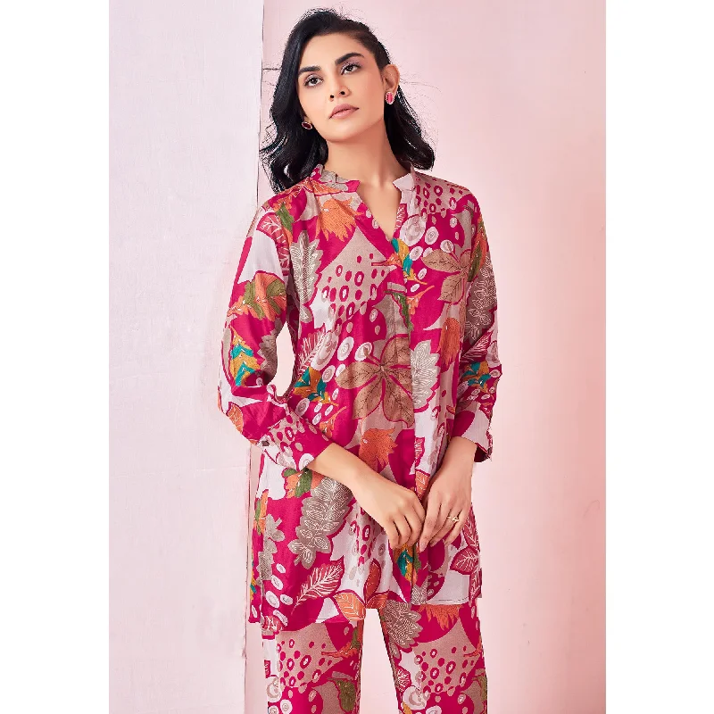 rani-pink-printed-muslin-co-ord-set