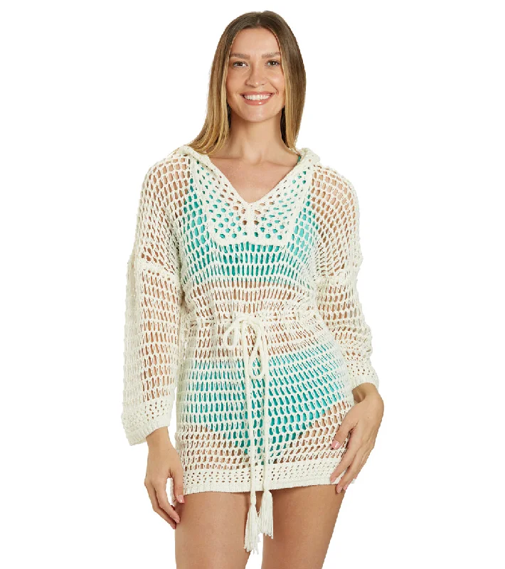 Jantzen Women's Crochet Cover Up Tunic Natural