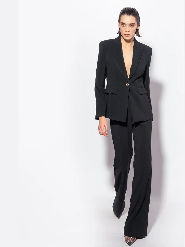 Giacca Blazer in Crêpe Stretch Nero