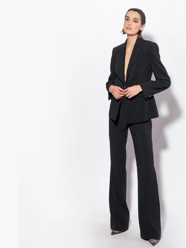 Giacca Blazer in Crêpe Stretch Nero