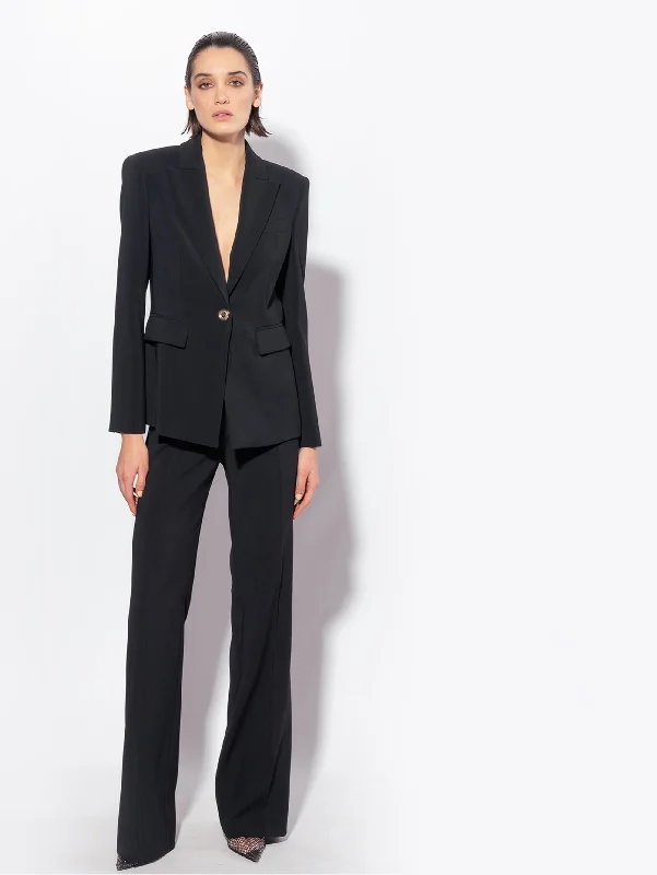 Giacca Blazer in Crêpe Stretch Nero