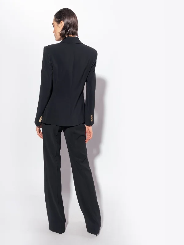 Giacca Blazer in Crêpe Stretch Nero