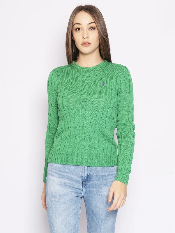 Maglia a Trecce Preppy Green