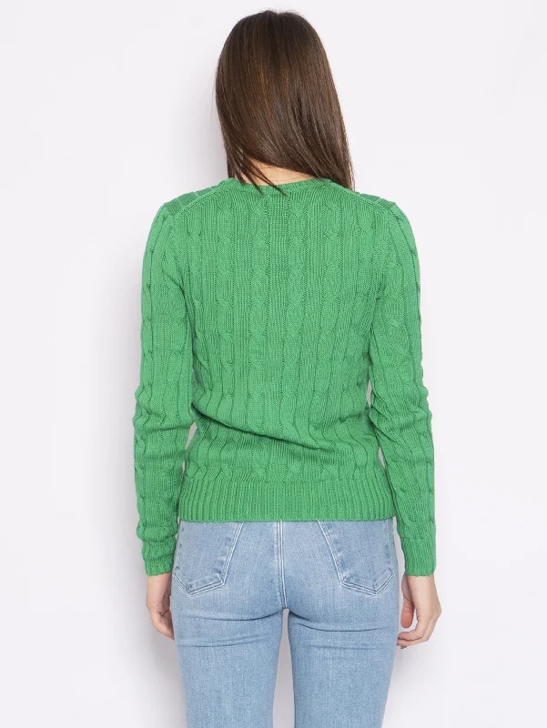 Maglia a Trecce Preppy Green