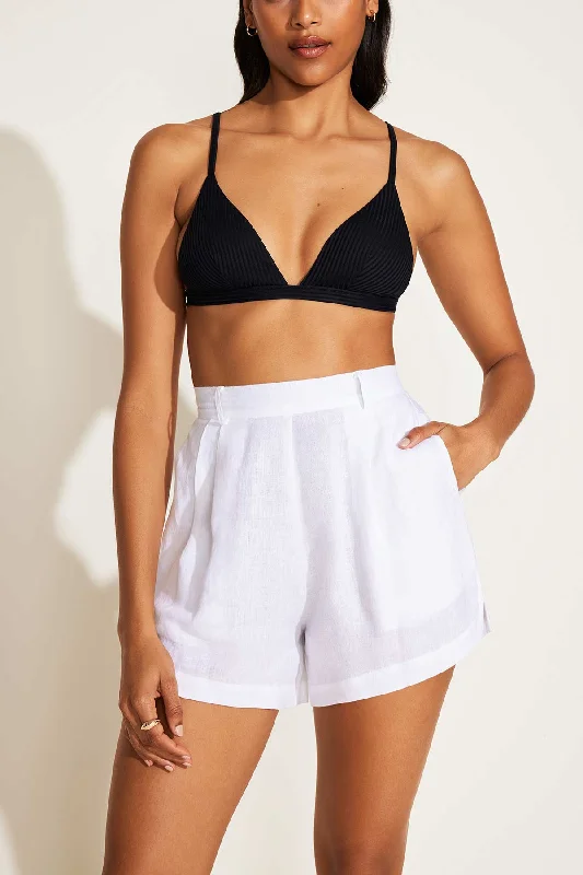 The Getaway Short - White EcoLinen