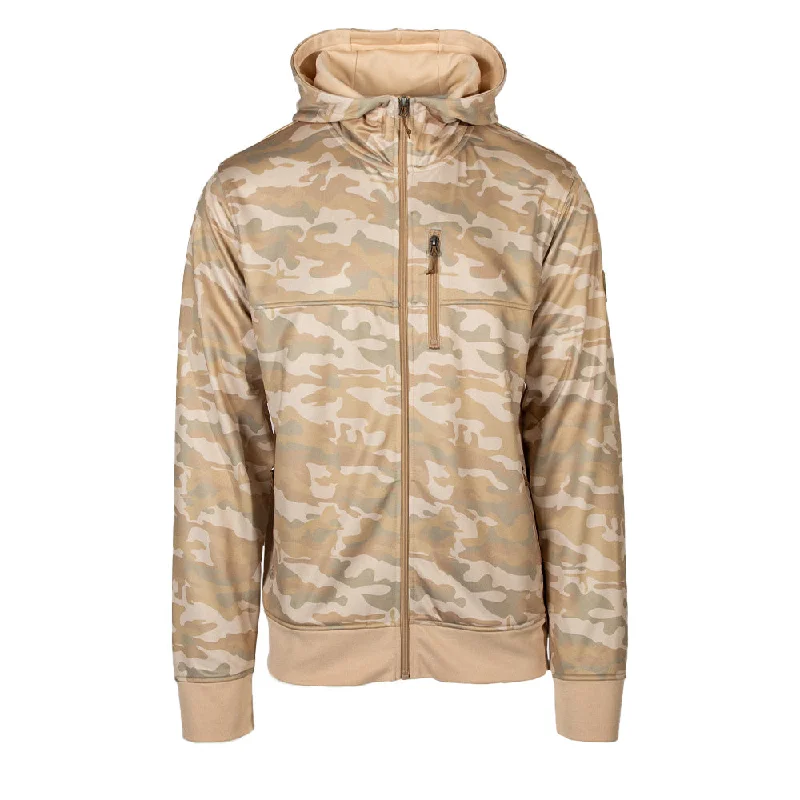 Full Zip Performance Hoodie | Desert Military Camo