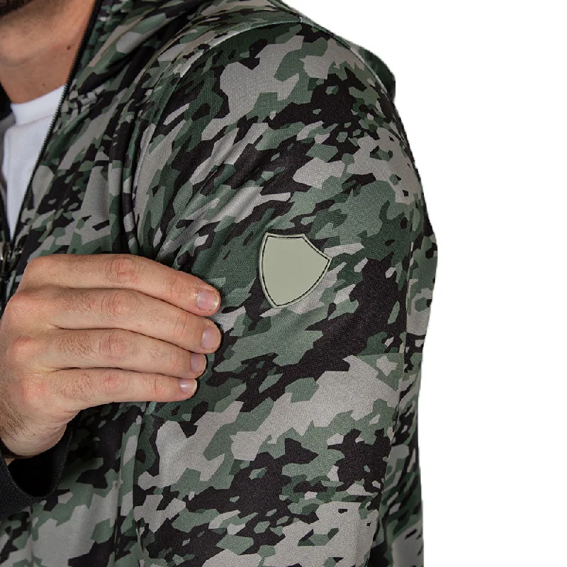 Full Zip Performance Hoodie | Geo Camo-Patriot