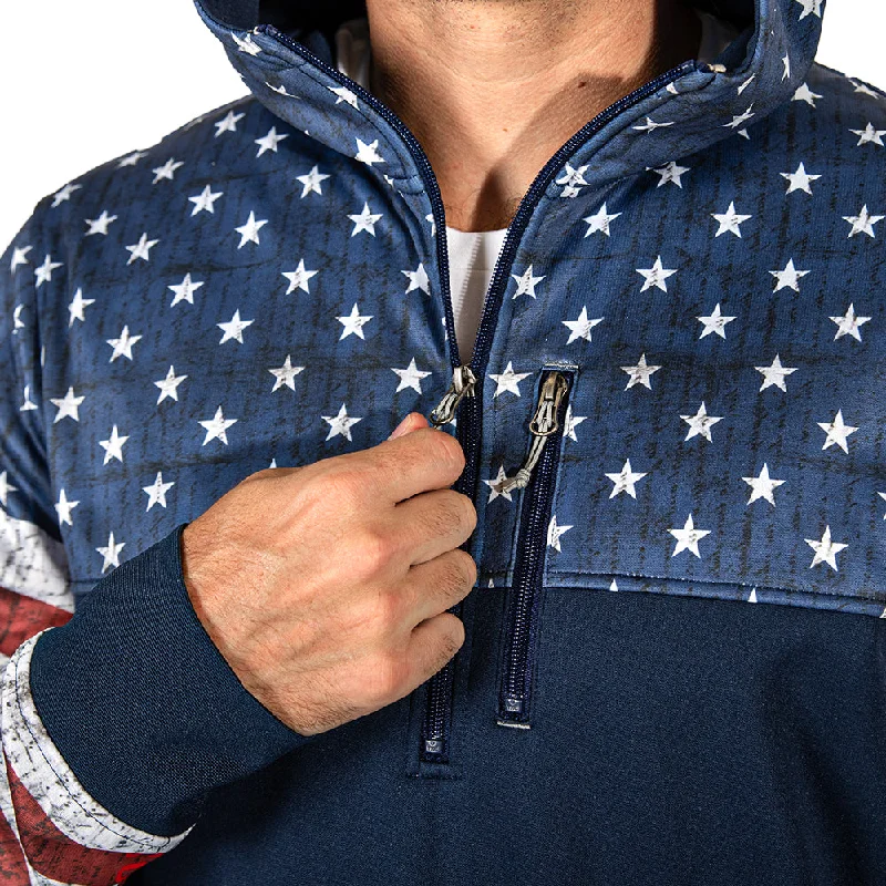 Half Zip Performance Hoodie | American Flag