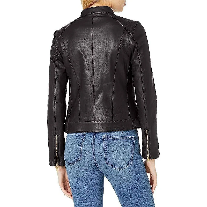 Cole Haan Women's Racer Leather Jacket