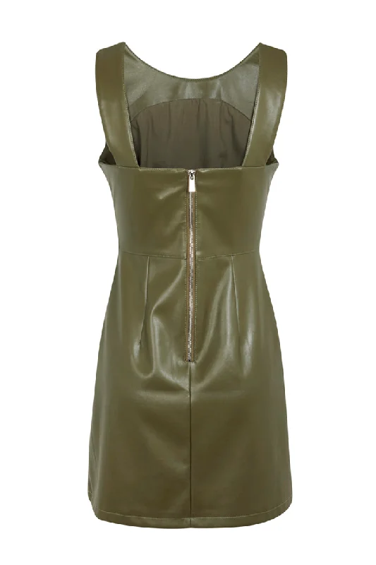 Khaki Sophie Pinafore Dress