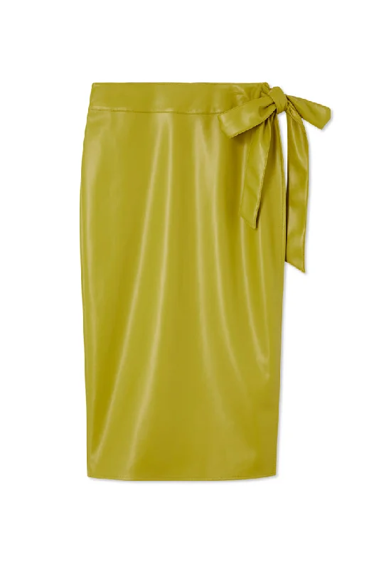 Lime Vegan Leather Jaspre Skirt