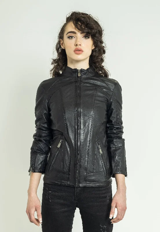 Natalia Leather Jacket Women | Black