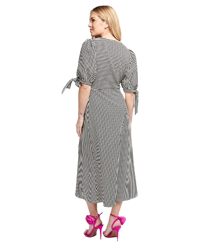 Mono Stripe Midaxi Dress by Vogue Williams - Multi