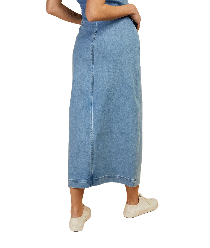 Vogue Williams Denim Midaxi Skirt - Blue