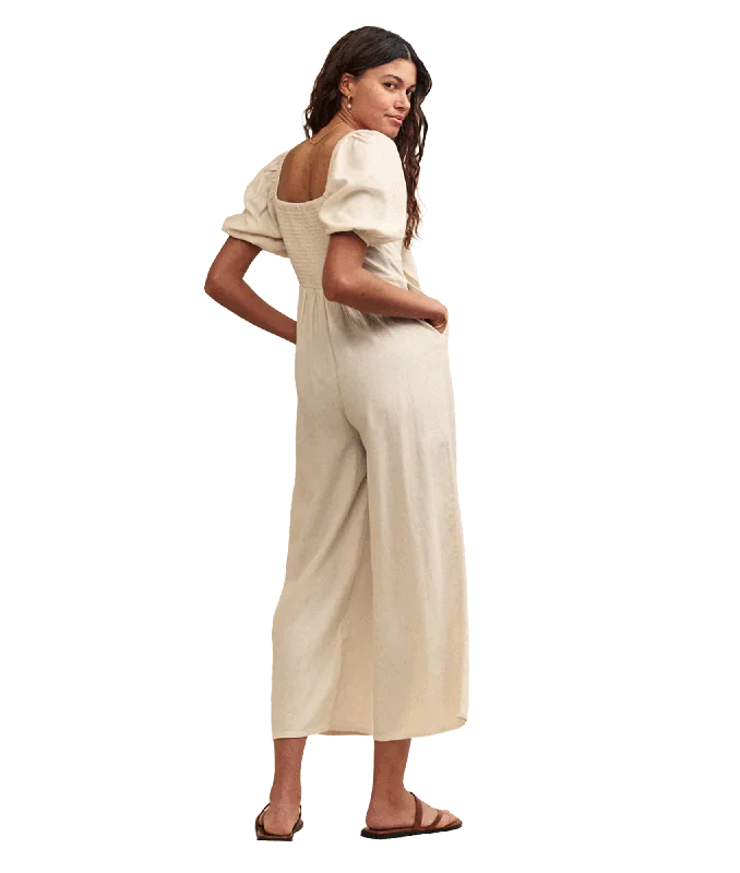 Linen-blend Simone Jumpsuit - Cream