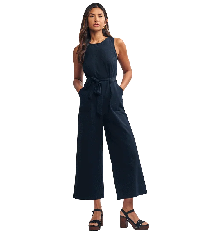 Linen-blend Adeline Jumpsuit - Black