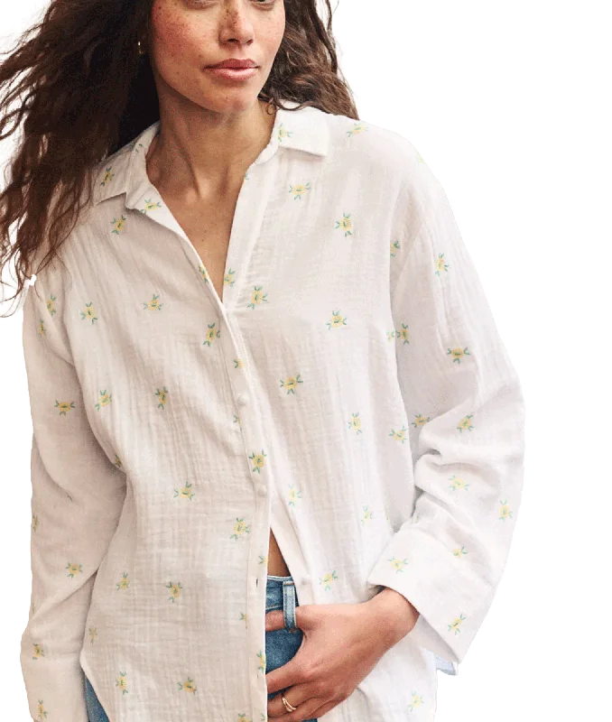 Embroidered Cotton Shirt - White