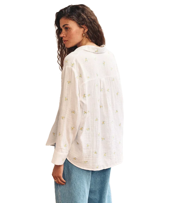 Embroidered Cotton Shirt - White