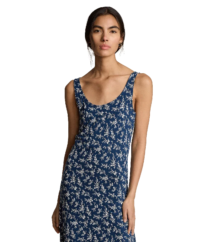 Floral Scoopneck Jersey Dress - Multi