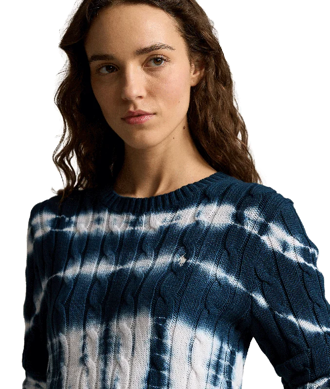 Tie-dye Cable-knit Cotton Sweater - Multi