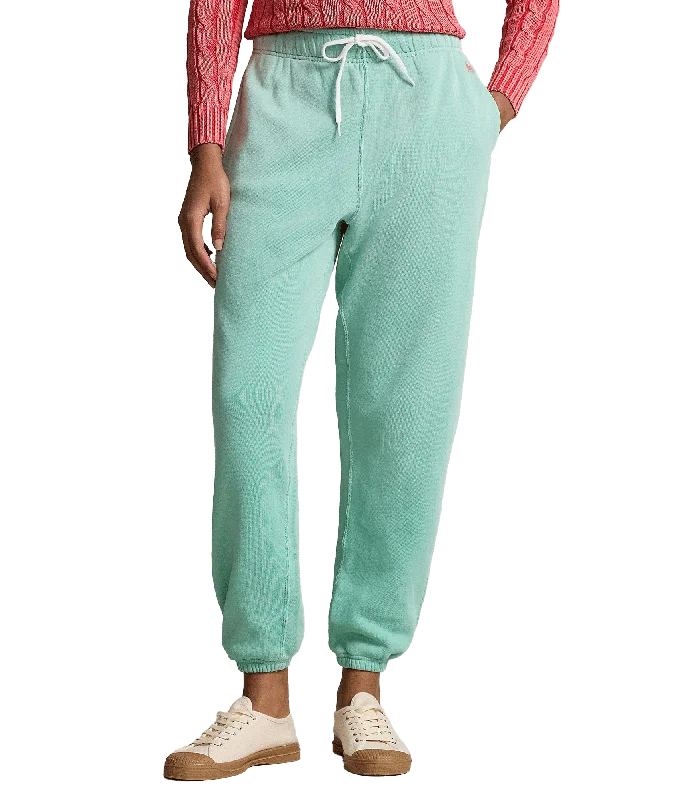 Lightweight Fleece Athletic Sweatpants - Green