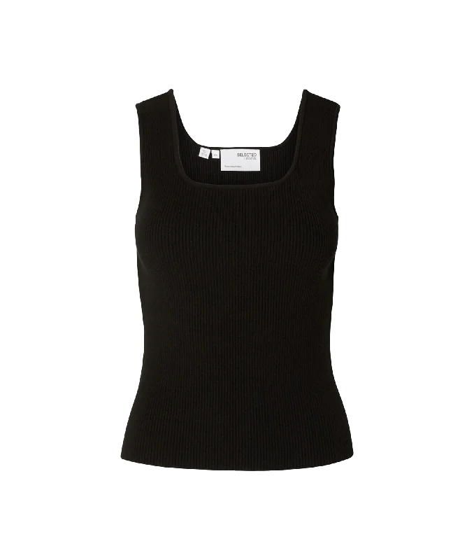 Ribbed Tank Top - Black