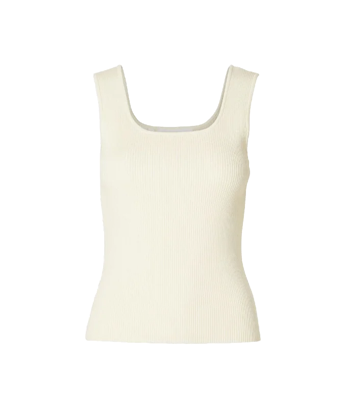 Ribbed Tank Top - Beige