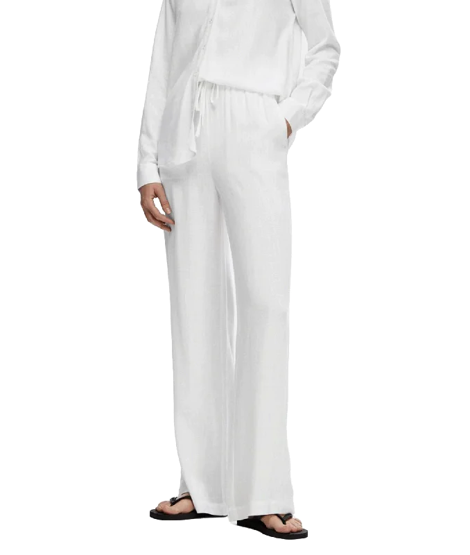 High-waisted Trousers - White