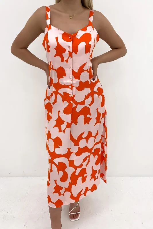 Calypso Dress Calypso Print Orange