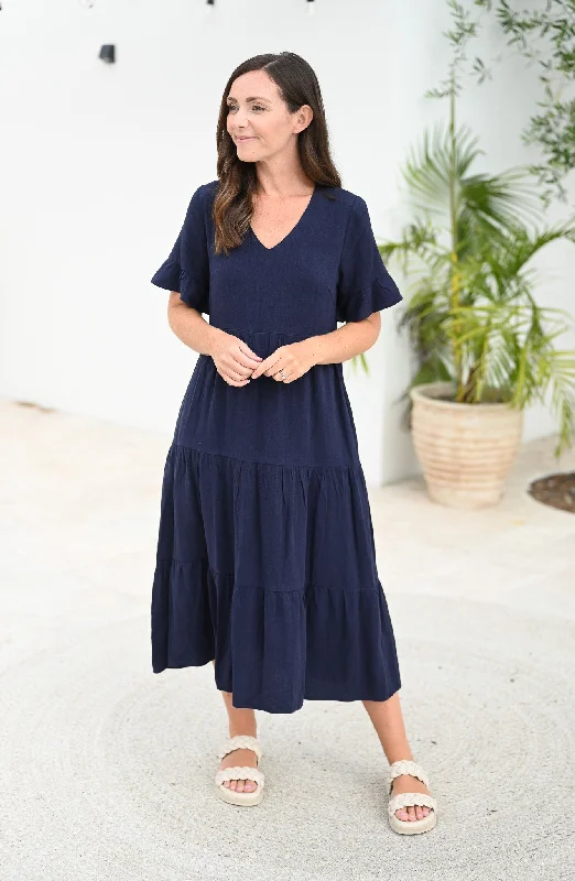 Gracey Dress - Navy