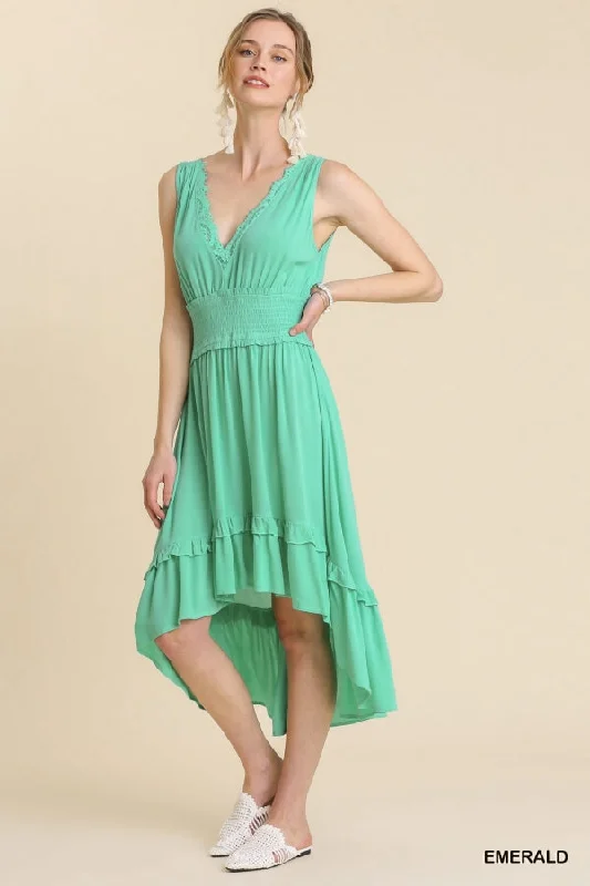 Green With Envy Hi-Low Sundress