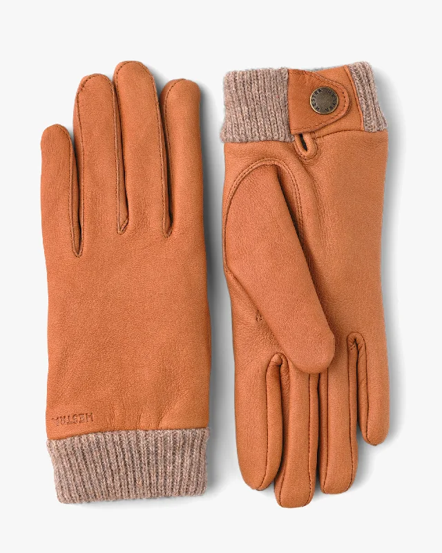 Hestra Womens Idun Wool Lined Leather Gloves - Cork