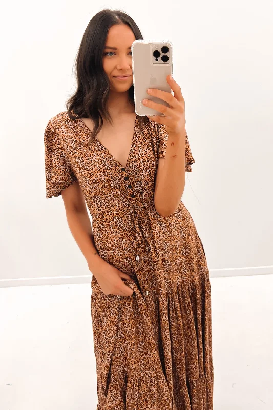 Livia Maxi Dress Leopard