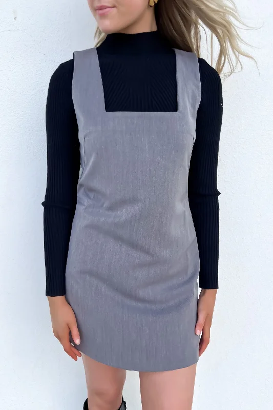 Lottie Mini Dress Charcoal