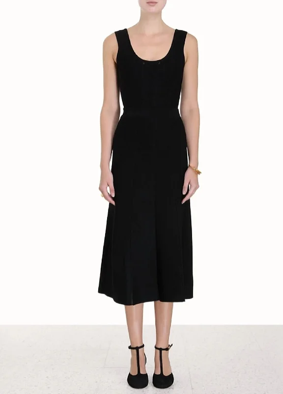 Luminosity Knit Panelled Skirt In Black