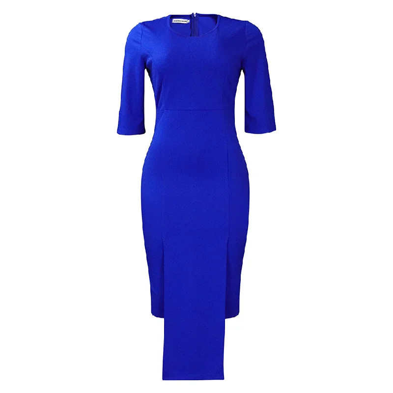 NiDELL D351 Amazon European and American Women's Clothing . New Fashion Temperament Ol Ol Office Sheath African Dress