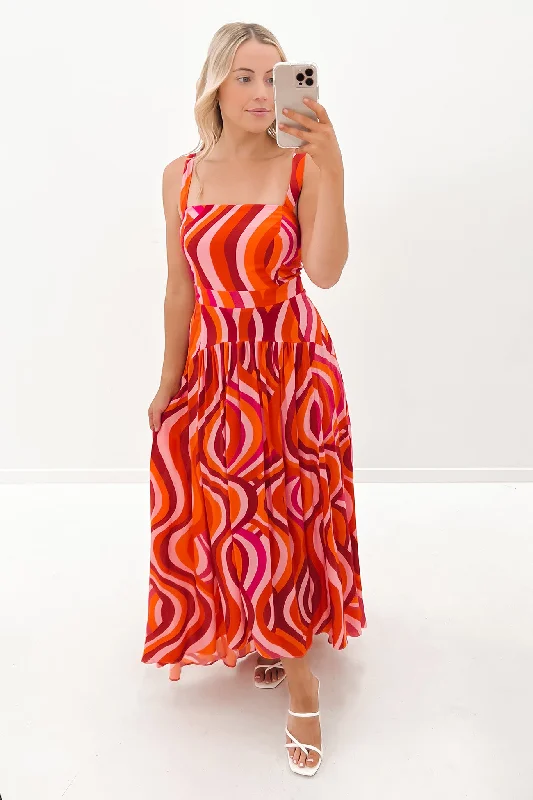 Pria Maxi Dress Red Multi