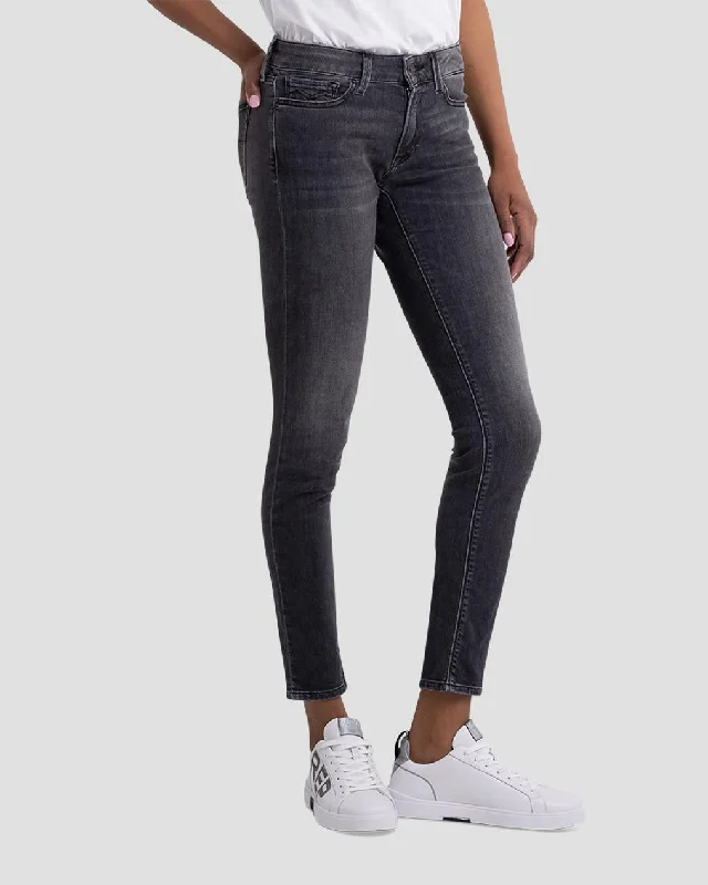 Replay Womens New Luz Skinny Fit Jeans - Medium Grey