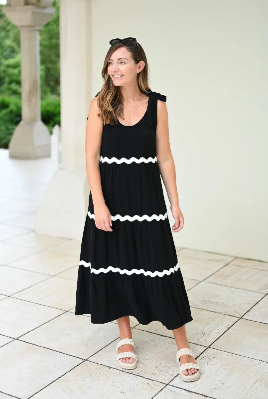 Senna Dress - Black Ric Rac