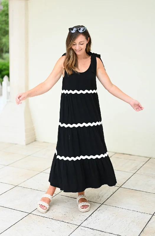 Senna Dress - Black Ric Rac