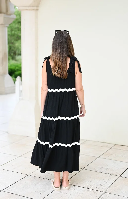 Senna Dress - Black Ric Rac