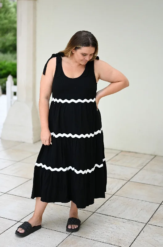 Senna Dress - Black Ric Rac