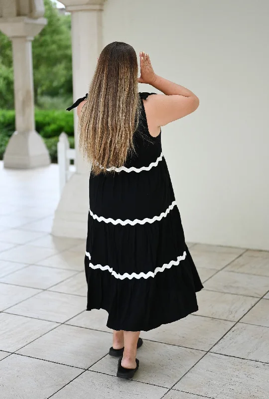 Senna Dress - Black Ric Rac