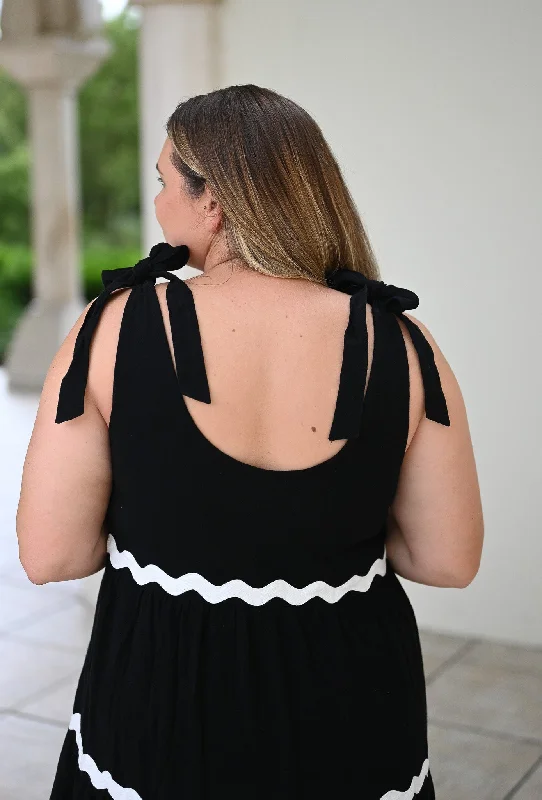 Senna Dress - Black Ric Rac