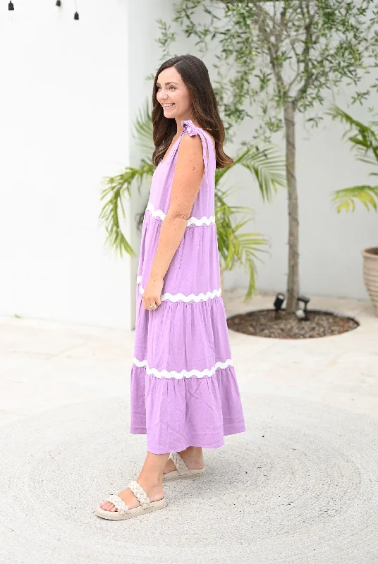 Senna Dress - Lilac Ric Rac