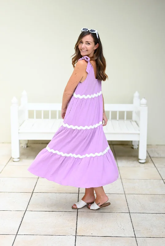 Senna Dress - Lilac Ric Rac