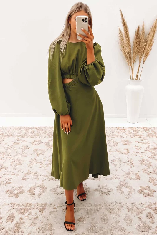 Sienah Maxi Dress Olive